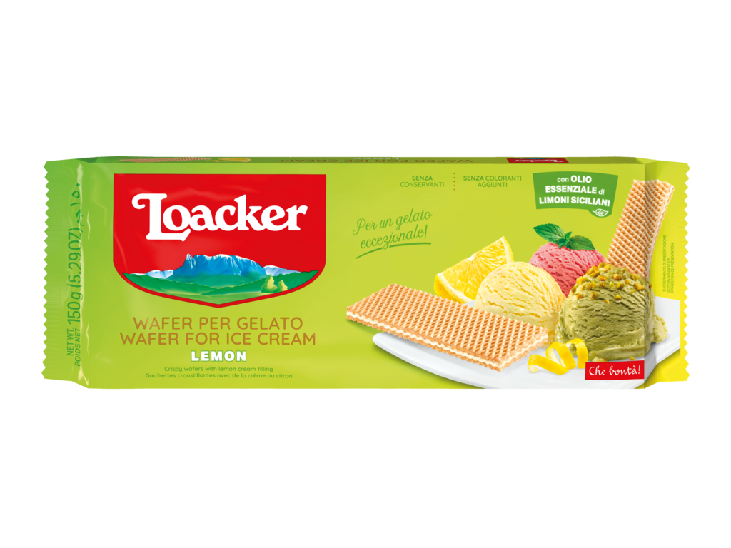 Loacker wafle do lodów cytrynowe Wafer Per Gelato Lemon 150 g