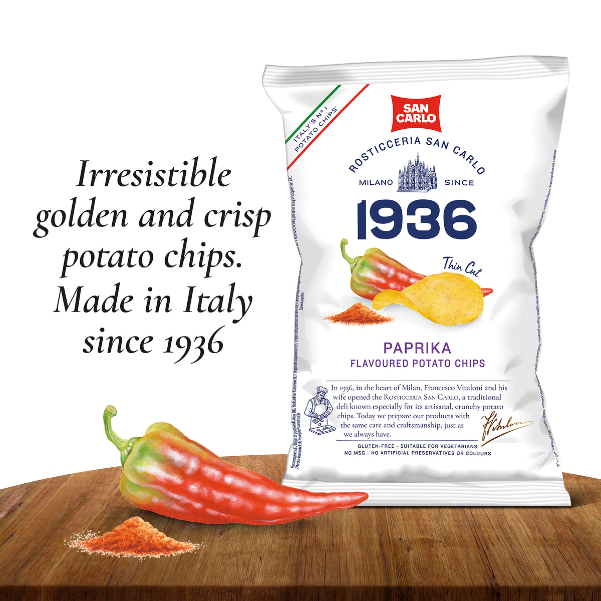 San Carlo Chipsy Paprykowe 150g