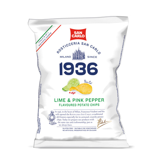 San Carlo chipsy z limonką i różowym pieprzem 50g
