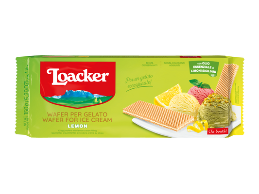 Loacker wafle do lodów cytrynowe Wafer Per Gelato Lemon 150 g