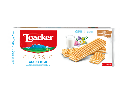 Loacker wafle z kremem mlecznym Classic Alpine Milk 175 g
