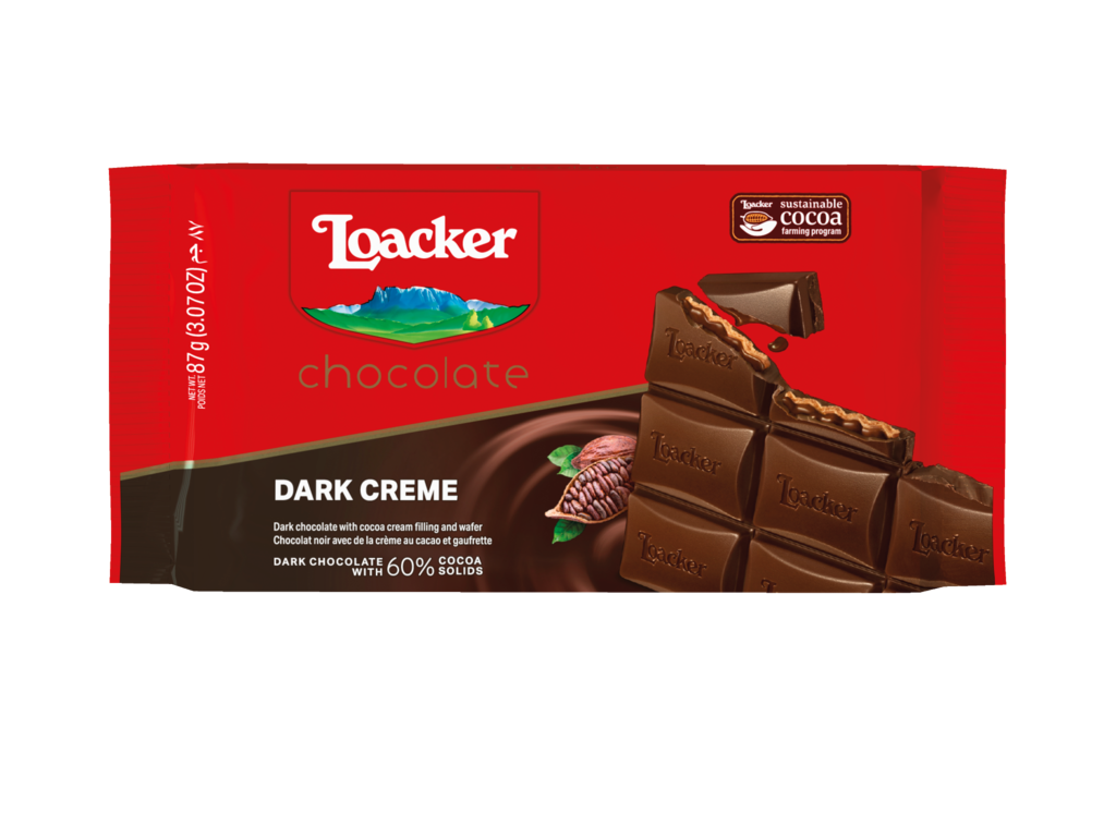 Loacker czekolada ciemna z kremem kakaowym Dark Creme 87 g