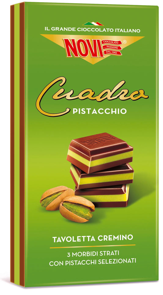 Novi Tavoletta Cuadro Pistacchio czekolada z nadzieniem pistacjowym 110 g