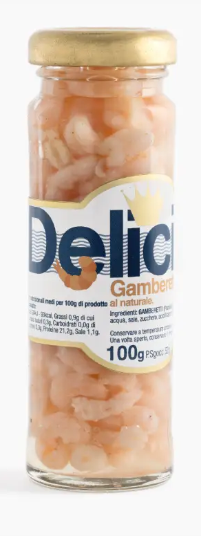 Delicius krewetki w sosie własnym  Al naturale 100 g