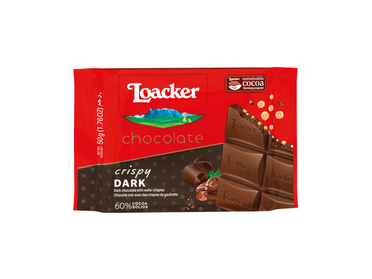 Loacker czekolada ciemna Crispy Dark 50 g
