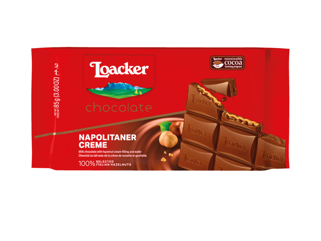 Loacker czekolada z kremem orzechowym Napolitaner Creme 85 g